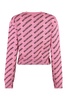 BALENCIAGA Pink Jacquard Crew-Neck Sweater for Women