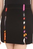 EMILIO PUCCI Fall 2023 Mini-Skirt with Contrasting Color Stitching and Buttons Front Slit