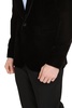 GIORGIO ARMANI Men's Single-Breasted Velvet Jacket for FW23 in Black