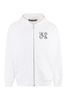 PALM ANGELS Men's White Full-Zip Hoodie for FW23