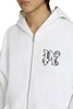 PALM ANGELS Men's White Full-Zip Hoodie for FW23