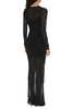 ALEXANDER WANG Black Stone Embellished Long Sleeve Dress for Women in SS24 Season