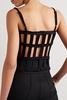 Cutout scuba bustier top