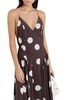 Maren open-back asymmetric polka-dot silk-crepon maxi dress