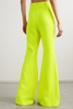 Neon wool-crepe flared pants