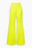 Neon wool-crepe flared pants