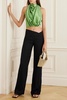 Animal Totem satin-jacquard pants