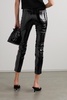 Faux patent-leather skinny pants