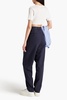 Keaton pleated cotton and Lyocell-blend straight-leg pants