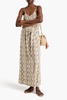 Melissa snake-print voile maxi dress