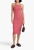 Ribbed stretch-modal midi dress