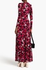 Adara floral-print mesh maxi dress