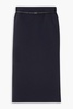 Belted cady maxi skirt