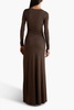 Cutout jersey maxi dress