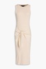 Odeon layered ribbed stretch-Pima cotton-jersey midi dress