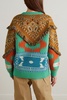 Icon fringed jacquard-knit wool sweater