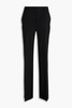 Wool-blend twill straight-leg pants