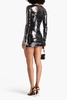 Solaria sequined mesh mini dress