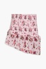 Varana asymmetric floral-print cotton mini skirt