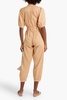 Loomis cropped gathered cotton-gauze jumpsuit