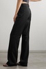 Wool-twill straight-leg pants