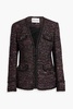 Monet frayed metallic tweed jacket