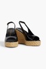 Island patent-leather slingback espadrille wedge sandals