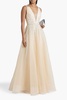 Embellished tulle gown