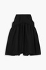 Lilly gathered matelassé midi skirt