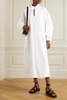 Cotton midi shirt dress