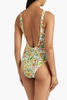 Floral-print swimsuit