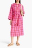 Lysa checked cotton-jacquard midi dress