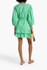 Tabitha ruffled cotton mini wrap dress