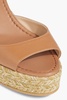 Leather espadrille wedge sandals