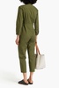 Standard cropped stretch-cotton jumpsuit