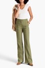 Noda linen-blend twill flared pants