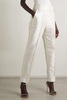 Cotton and silk-blend satin straight-leg pants