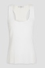 Cotton-blend gauze tank