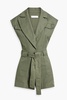 Carlotta cotton-blend twill playsuit