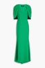 Cape-effect crepe gown