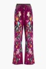 Printed silk crepe de chine wide-leg pants