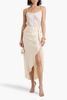 Elisabetta draped satin-crepe maxi skirt