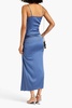 Natasha ruched silk-blend satin maxi dress