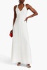 Allison bead-embellished crepe gown