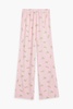 Blossom floral-print satin pajama pants