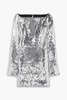 Solare sequined tulle mini dress