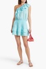 Debbie one-shoulder ruffled voile mini dress