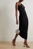 Diana asymmetric ruched stretch-jersey skirt