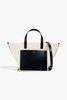 Leather-trimmed canvas tote