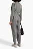 Belted merino wool and cotton-blend jumpsuit